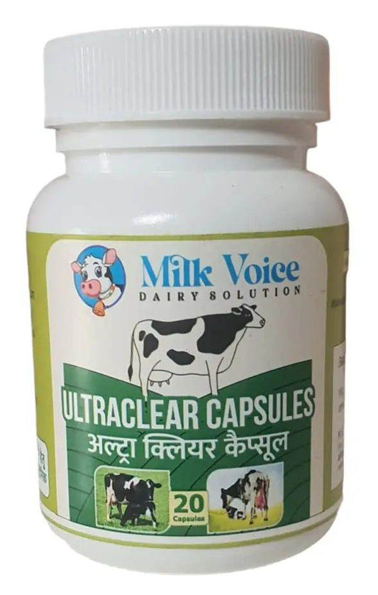 Ultraclear Capsules – Uterus Cleanser for Cows and Buffaloes (20 Capsules) - Milk Voice Dairy Solutions 