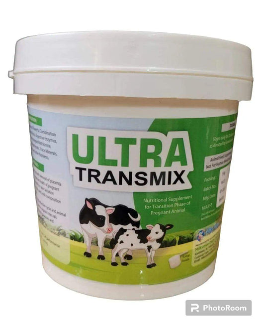 Ultra Transmix Transition Phase Supplement for Pregnant Cattle by Milk Voice – Improves Immunity, Reduces Placental Retention, and Supports Smooth Calving
